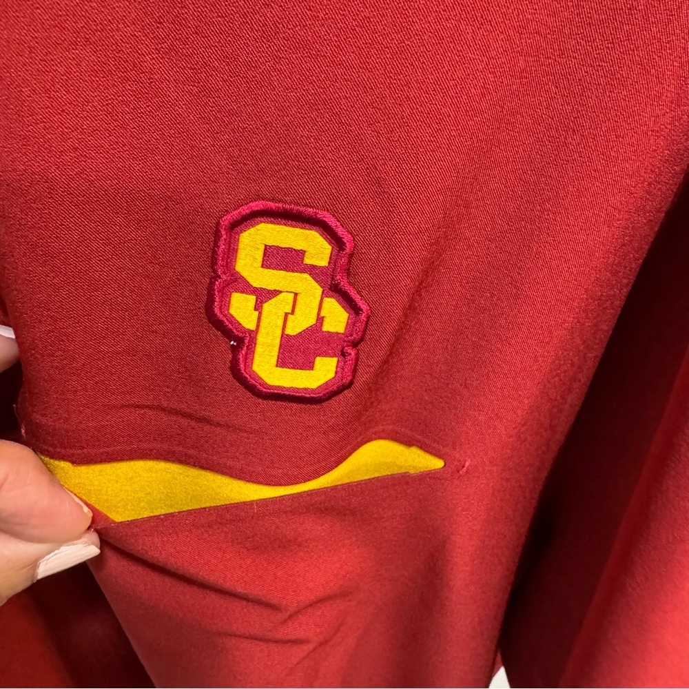 Nike USC Trojans Dri Fit Embroidered SC & Swoosh Logos Short Sleeve Polo XXL - Picture 2 of 8